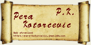 Pera Kotorčević vizit kartica